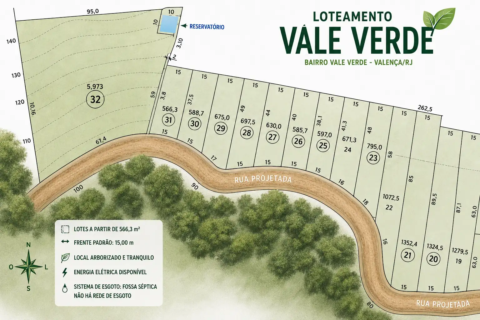Terreno 566m² para venda no bairro Vale Verde