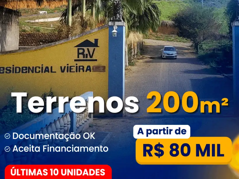Terreno 200m² para venda no bairro João Bonito