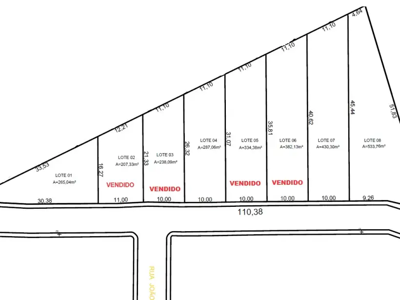 Terreno 300m² para venda no bairro Centro